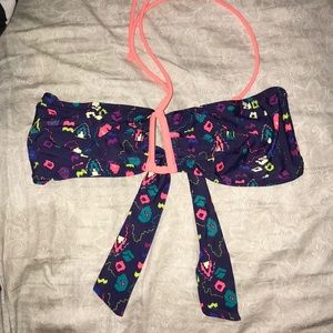AEO Neon Ikat Bikini Top